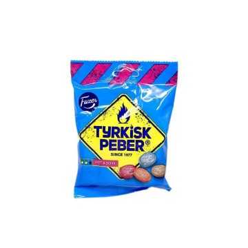 Fazer Tyrkisk Peber Hot&Sour / Caramelos de Regaliz Picantes y Ácidos 150g