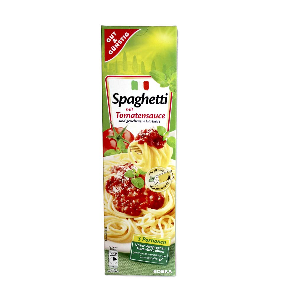Gut&Günstig Spaghetti mit Tomatensauce / Espagueti con Salsa de Toamte 397g