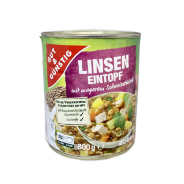 Gut&Günstig Linsen Eintopf / Lentils Stew 800g