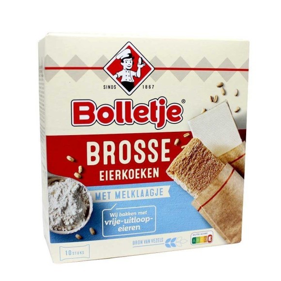 Bolletje Brosse Eierkoeken met Melklaagje / Bizcocho con Leche 155g Bolletje Brosse Eierkoeken met Melklaagje / Bizcocho con Leche 155g