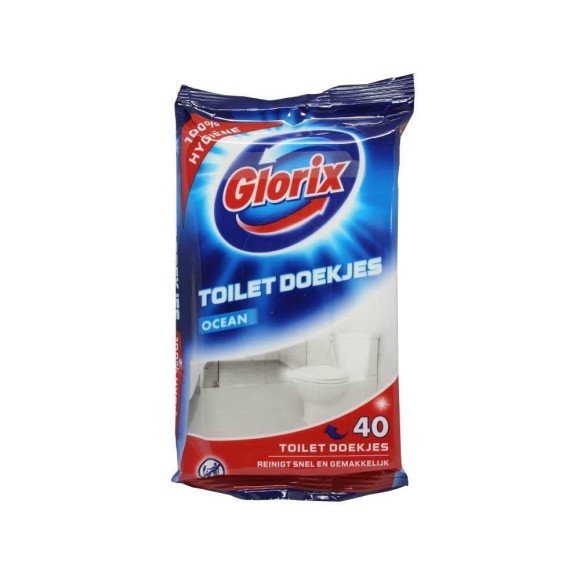Glorix Toilet Doekjes Ocean / Toallitas de Limpieza para Inodoro x40 Glorix Toilet Doekjes Ocean / Toallitas de Limpieza para Inodoro x40