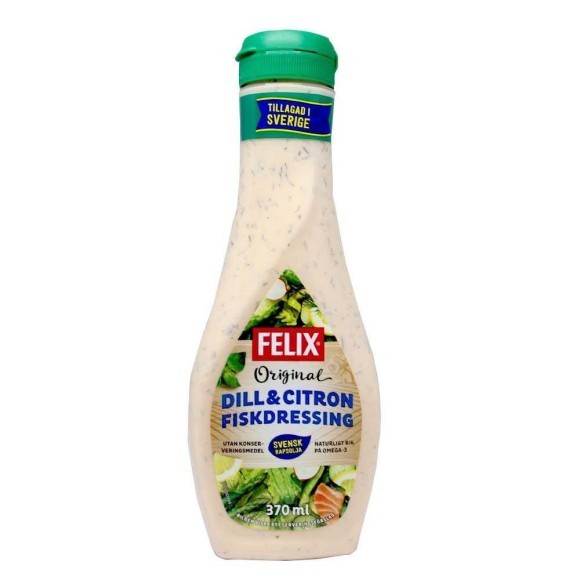 Felix Original Dill&Citron Fiskdressing / Salsa para Pescado Eneldo y Limón 370ml Felix Original Dill&Citron Fiskdressing / Salsa para Pescado Eneldo y Limón 370ml