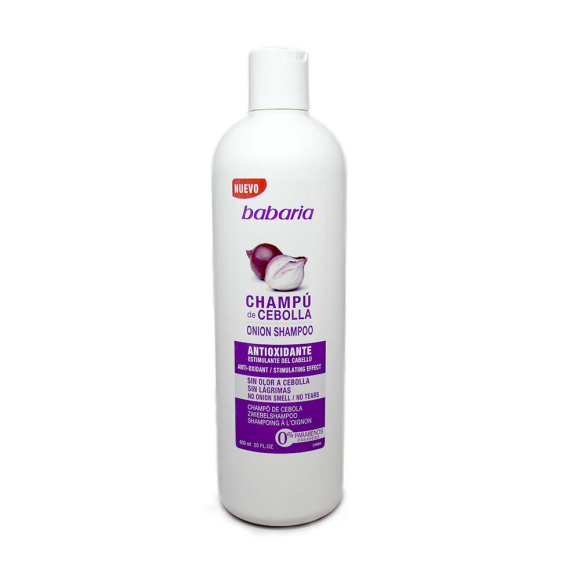 Babaria Champú de Cebolla 0% Parabenos / Onion Shampoo 600ml Babaria Champú de Cebolla 0% Parabenos / Onion Shampoo 600ml
