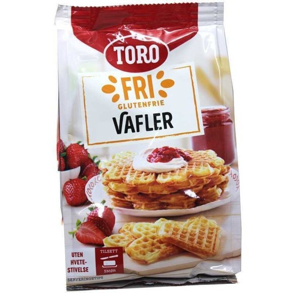 Toro Vafler Glutenfri / Gluten Free Waffle Mix 240g Toro Vafler Glutenfri / Gluten Free Waffle Mix 240g