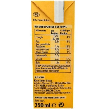 Thomy Käse Sahne Sauce 250ml/ Cream&Cheese Sacue