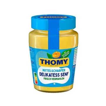 Thomy Delikatess Senf Mittelscharf im Glas 250ml/ Mustard