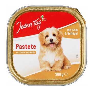 JedenTag hund Feine Pastete mit kalb & geflügel / Dog Food Veal and Poultry 300g