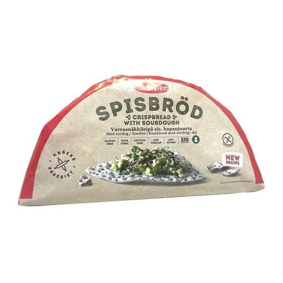 Semper Spisbröd med Surdeg / Pan Crujiente con Masa Madre Sin Gluten 330g Semper Spisbröd med Surdeg / Pan Crujiente con Masa Madre Sin Gluten 330g