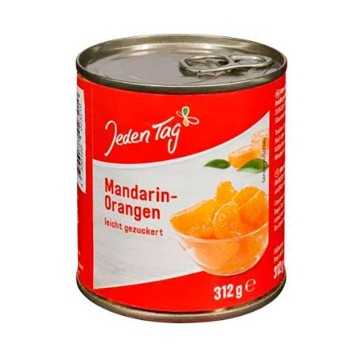 Jeden Tag Mandarin Orangen / Mandarina en Gajos 312g
