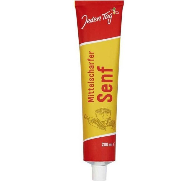Jeden Tag Senf Mittelscharfer Tub / Mostaza en Tubo 200ml Jeden Tag Senf Mittelscharfer Tub / Mostaza en Tubo 200ml