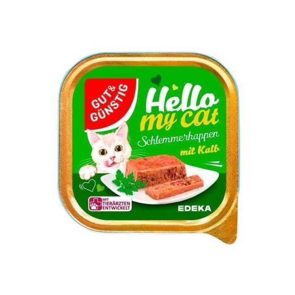 Gut&Günstig Schlemmer Happen mit Kalb / Comida para Gato con Ternera 100g Gut&Günstig Schlemmer Happen mit Kalb / Comida para Gato con Ternera 100g