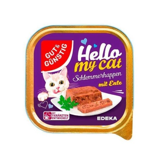 Gut&Günstig Schlemmer Happen mit Ente / Comida para Gato con Pato 100g Gut&Günstig Schlemmer Happen mit Ente / Comida para Gato con Pato 100g