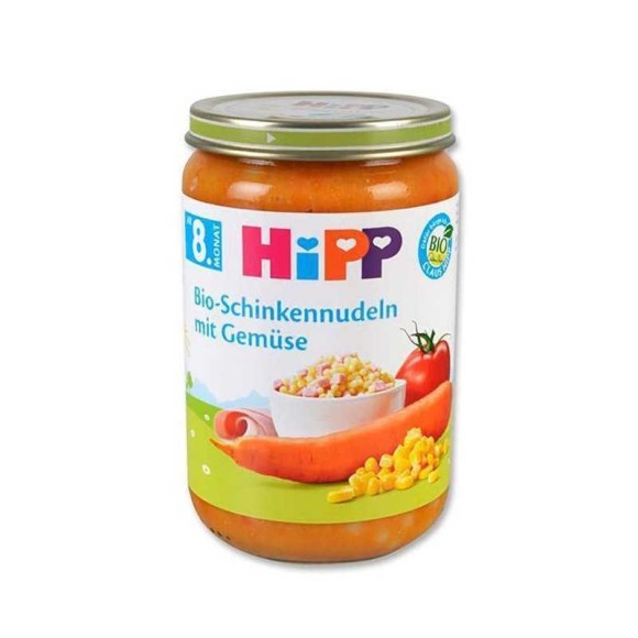 Hipp Bio-Schinkennudeln mit Gemüse / Potito de Jamón y Verduras Orgánicas 220g Hipp Bio-Schinkennudeln mit Gemüse / Potito de Jamón y Verduras Orgánicas 220g