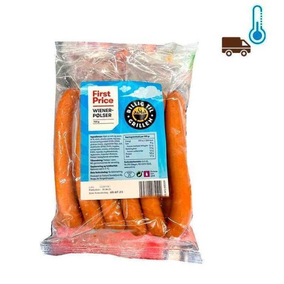 First Prince Wienerpølse / Norwegian Sausages 720g First Prince Wienerpølse / Norwegian Sausages 720g