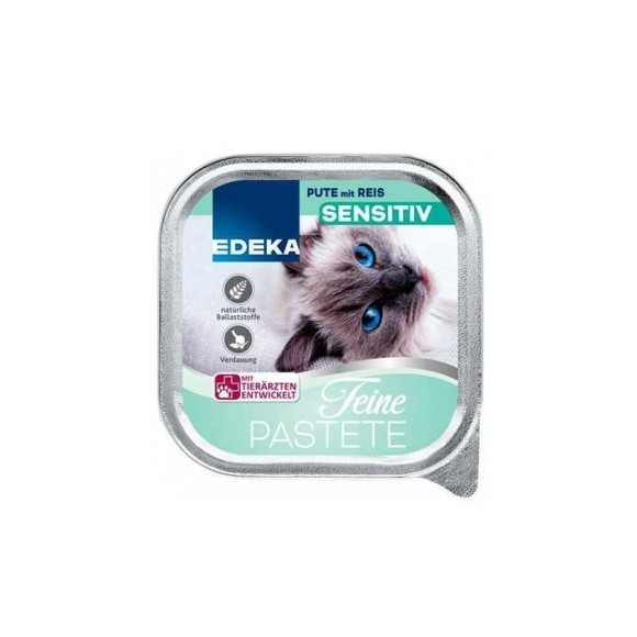 Edeka Feine Happen Sensitiv / Comida para Gato Pavo y Arroz 100g Edeka Feine Happen Sensitiv / Comida para Gato Pavo y Arroz 100g