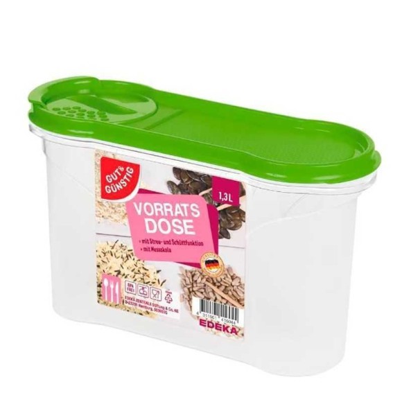 Gut&Günstig Vorratsdose mit Messskala / Envase con Escala de Medición 1,3L Gut&Günstig Vorratsdose mit Messskala / Envase con Escala de Medición 1,3L