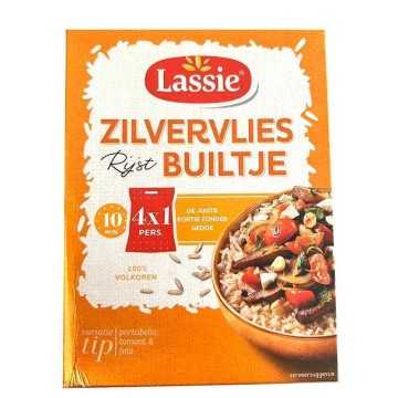 Lassie Zilvervlies Rijst Builthe / Pre-cooked Brown Rice x4