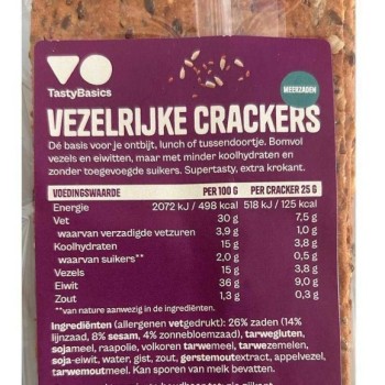 TastyBasics Crackers Meerzaden / Multi-Seed Crackers 225g