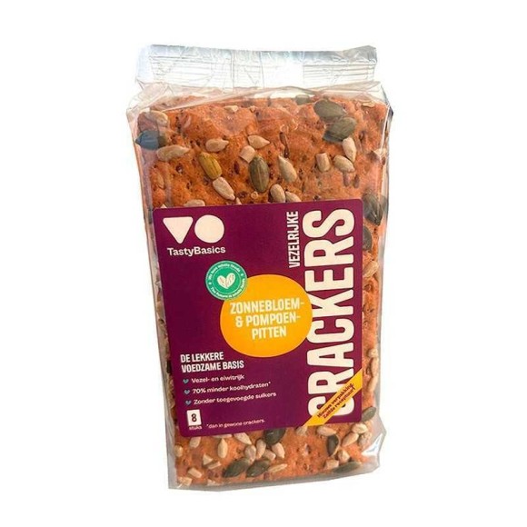 TastyBasics Crackers Zonnebloempit / Seed Crackers 225g