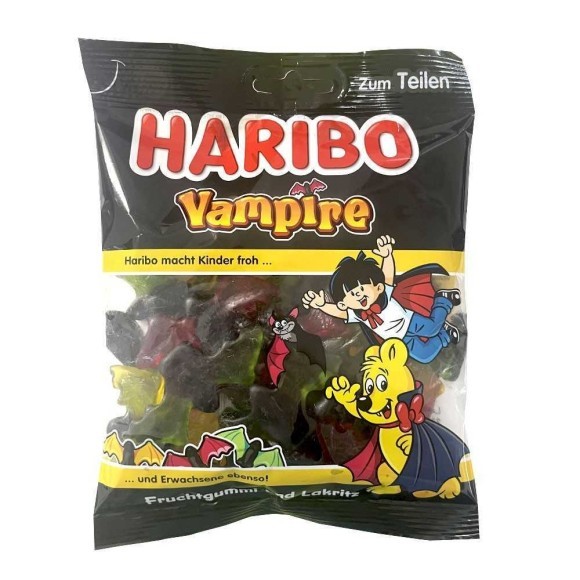 Haribo Vampire / Gominolas de Frutas y Regaliz 175g Haribo Vampire / Gominolas de Frutas y Regaliz 175g