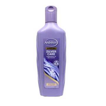 Andrelon Shampoo Zilver Care / Champú Para Cabello Gris, Rubio teñido o Canoso 300ML