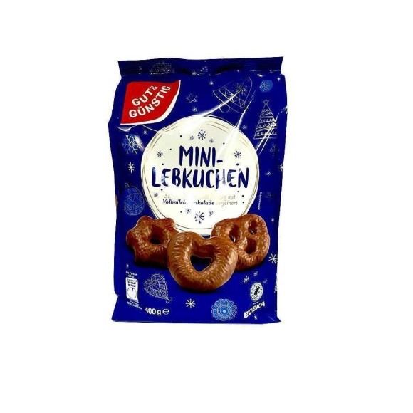 Gut&Günstig Mini-Lebkuchen Herzen Sterne Brezeln 400g/ Small Biscuits Gut&Günstig Mini-Lebkuchen Herzen Sterne Brezeln 400g/ Small Biscuits