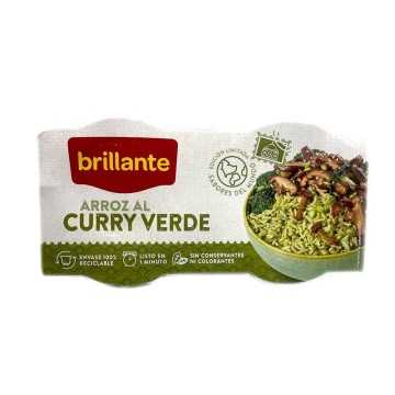 Brillante 1minuto Arroz Basmati al Curry Verde / Basmati Rice& Green Curry 2x125g