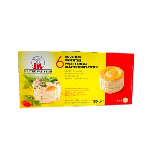 Maitre Patissier Bouchées x6 / Volovanes 150g Maitre Patissier Bouchées x6 / Volovanes 150g