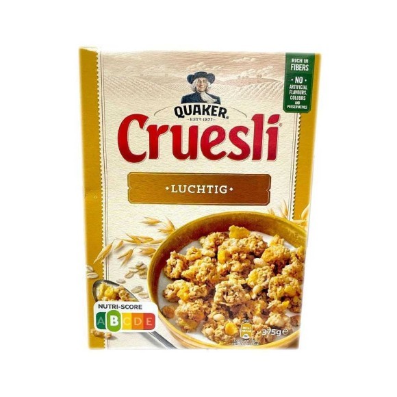 Quaker Cruesli Luchtig 375g / Oatmeal with Puffed Grains Quaker Cruesli Luchtig 375g / Oatmeal with Puffed Grains