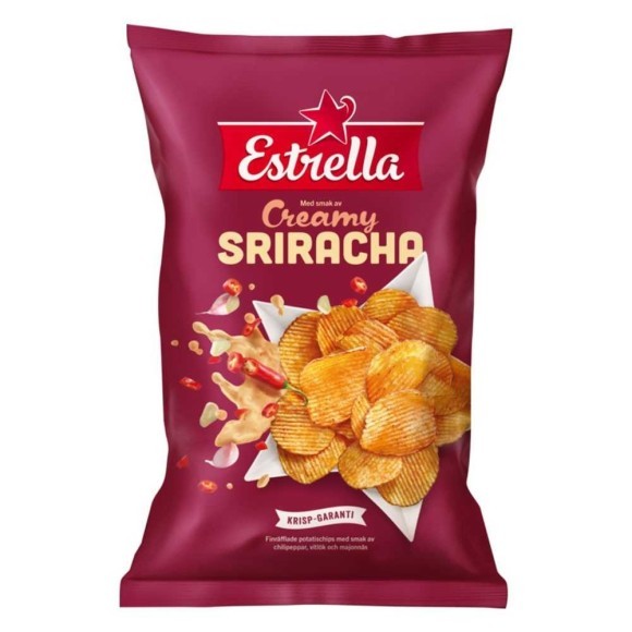 Estrella Creamy Sriracha Chips / Patatas Fritas sabor Sriracha 175g Estrella Creamy Sriracha Chips / Patatas Fritas sabor Sriracha 175g