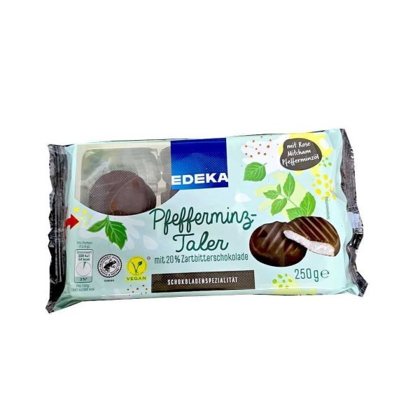 Edeka Pfefferminz-Taler/ Golosinas Menta y Chocolate 250g Edeka Pfefferminz-Taler/ Golosinas Menta y Chocolate 250g