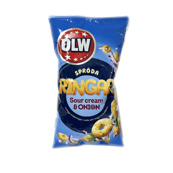 Olw Ringar Chips Sourcream&Onion / Sourcream&Onion Potato 85g Olw Ringar Chips Sourcream&Onion / Sourcream&Onion Potato 85g