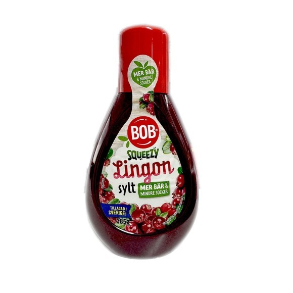 Bob Squeezy Lingonsylt 385g / Cranberry Marmalade Bob Squeezy Lingonsylt 385g / Cranberry Marmalade