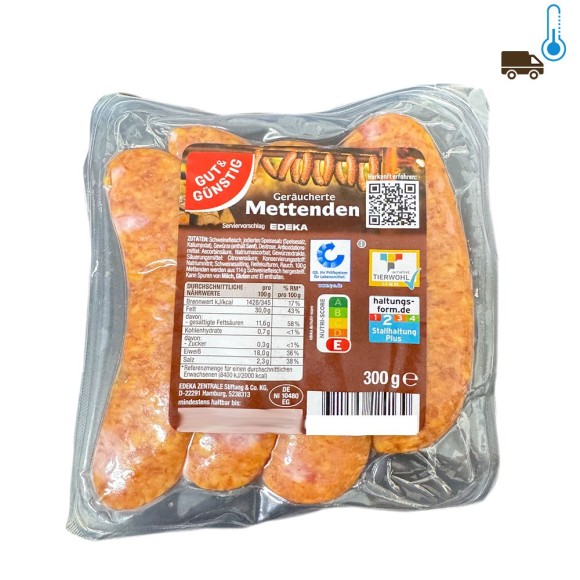 Gut&Günstig Mettenden / Salchicha Ahumadas 300g Gut&Günstig Mettenden / Salchicha Ahumadas 300g
