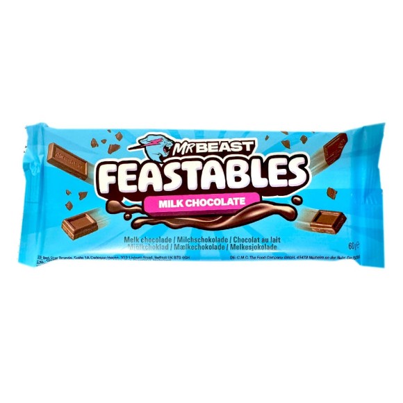 Mr.Beast Feastables Milk Chocolate 60g / Milk Chocolate Bar Mr.Beast Feastables Milk Chocolate 60g / Milk Chocolate Bar