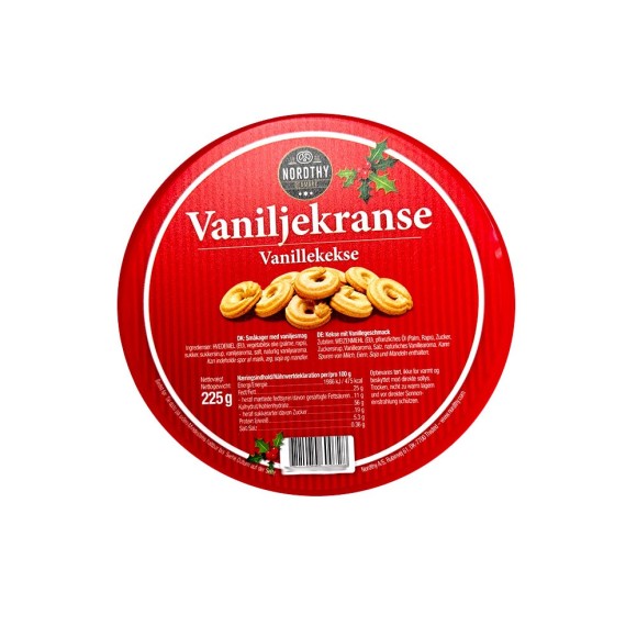 Nordthy Vaniljekranse / Galletas de Vainilla 225g Nordthy Vaniljekranse / Galletas de Vainilla 225g