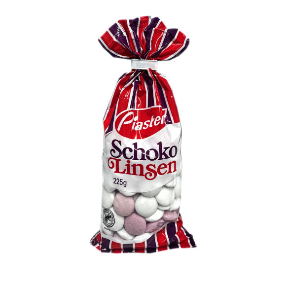 Piasten Schoko Linsen 225g/ Peppermint Choco Lentils Piasten Schoko Linsen 225g/ Peppermint Choco Lentils
