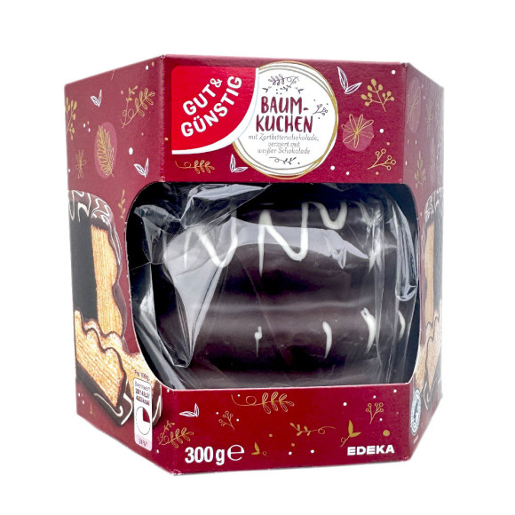 Gut&Günstig Baumkuchen mit Zartbitterschokolade / Bizcocho con Chocolate Negro 300g Gut&Günstig Baumkuchen mit Zartbitterschokolade / Bizcocho con Chocolate Negro 300g