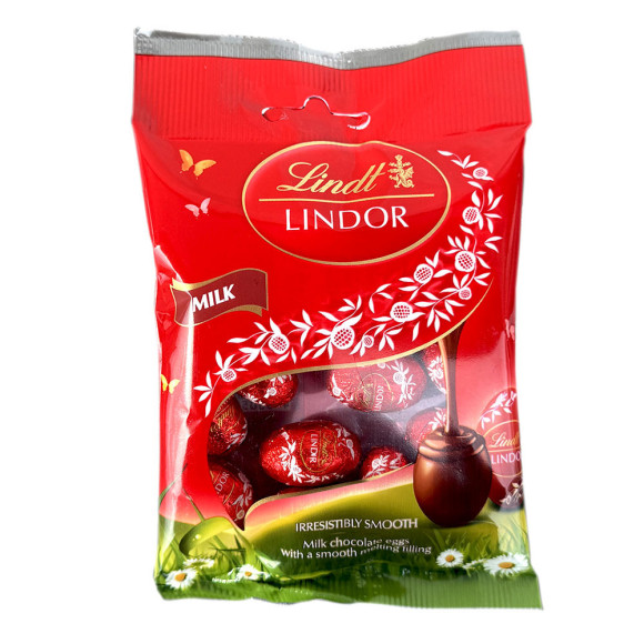 Lindt Lindor Milk Chocolate Eggs 80g / Mini Huevos de Chocolate