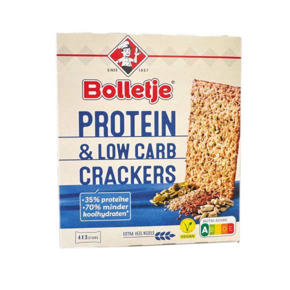 Bolletje Protein & Low Carb Crackers / Pan Crujiente Rico en Proteínas y Con Semillas 190g Bolletje Protein & Low Carb Crackers / Pan Crujiente Rico en Proteínas y Con Semillas 190g