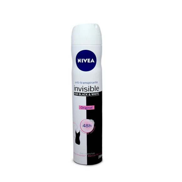 Nivea Invisible Black & White Spray Desodorante 200ml Nivea Invisible Black & White Spray Desodorante 200ml