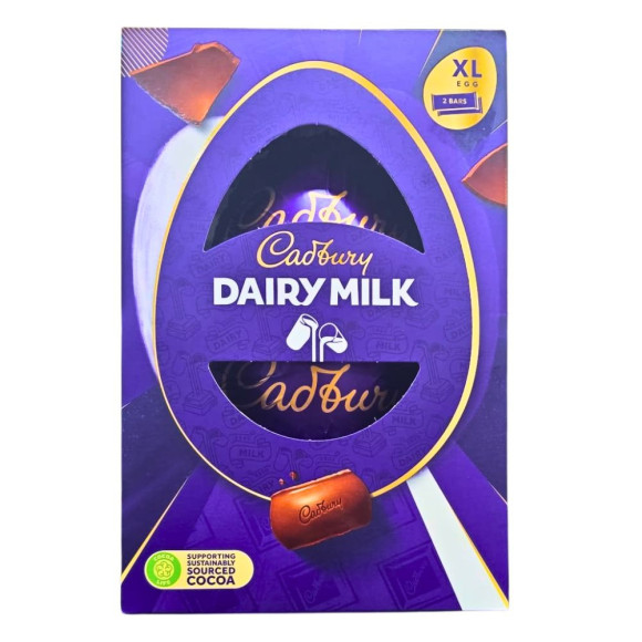 Cadbury Dairy Milk XL Egg + 2 Bars
