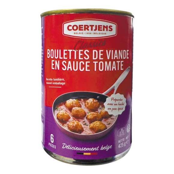 Coertjens Gehakt Ballen in Tomatensaus 425g/ Meatballs in Tomato Sauce