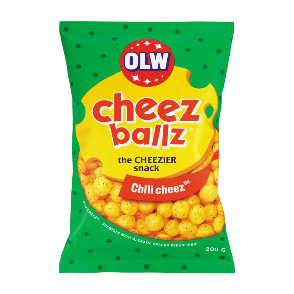 Olw Cheez Ballz Chili 200g/ Cheese and Jalapeño Snacks