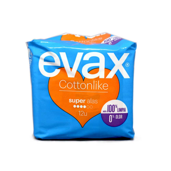 Evax Cottonlike Super Alas Compresas x12 Evax Cottonlike Super Alas Compresas x12