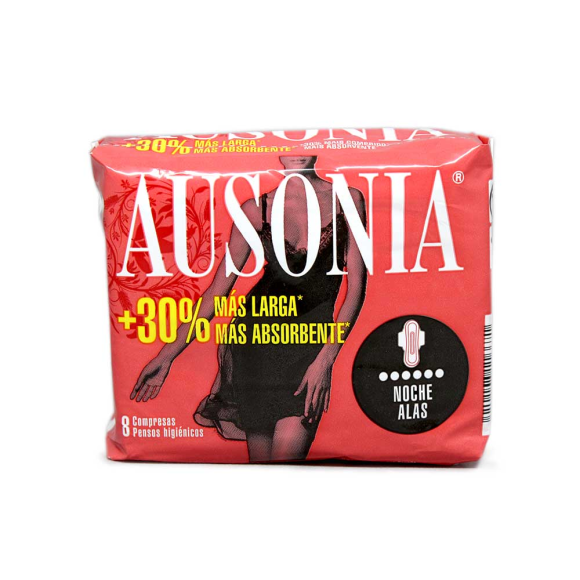 Ausonia Noche con Alas Compresas x9 Ausonia Noche con Alas Compresas x9