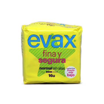 Evax Fina y Segura Normal Sin Alas Compresas x16/ Sanitary Towels