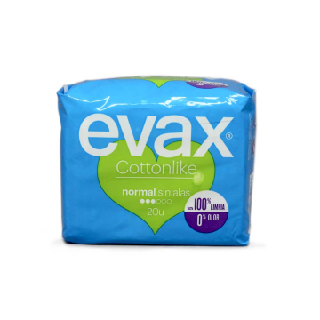 Evax Cottonlike Normal Sin Alas Compresas / Sanitary Towels x20