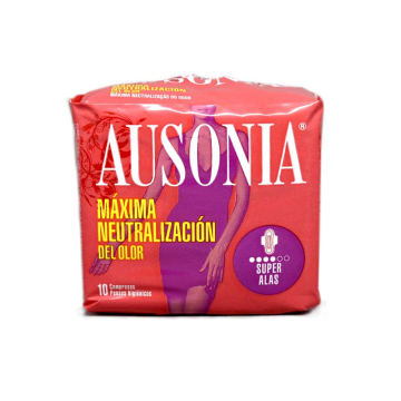 Ausonia Super Alas Compresas / Sanitary Towels x10