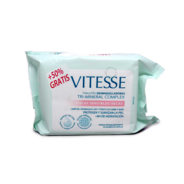 Vitesse Toallitas Desmaquillantes x30/ Face Wipes Sensitve or Dry Skin